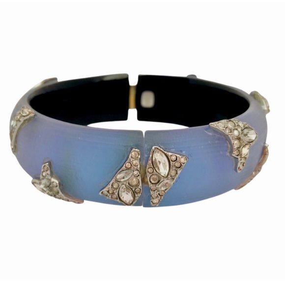 ALEXIS BITTAR • Lucite Crystal Encrusted Bangle Bracelet - Picture 5 of 7